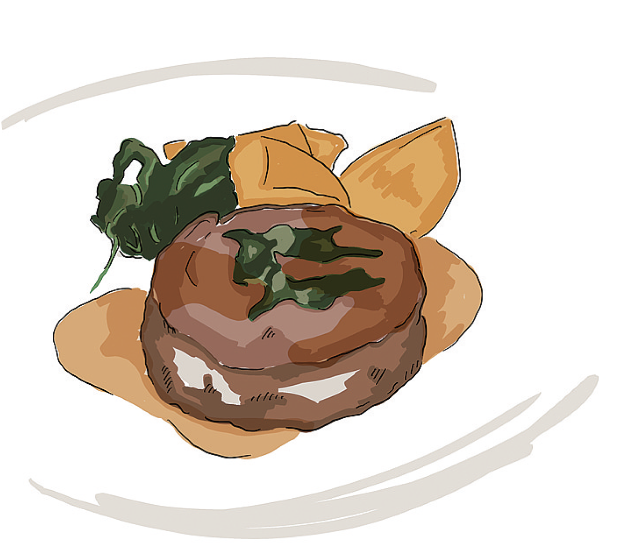 仔牛のトリッパのフィレンツェ風のイラスト