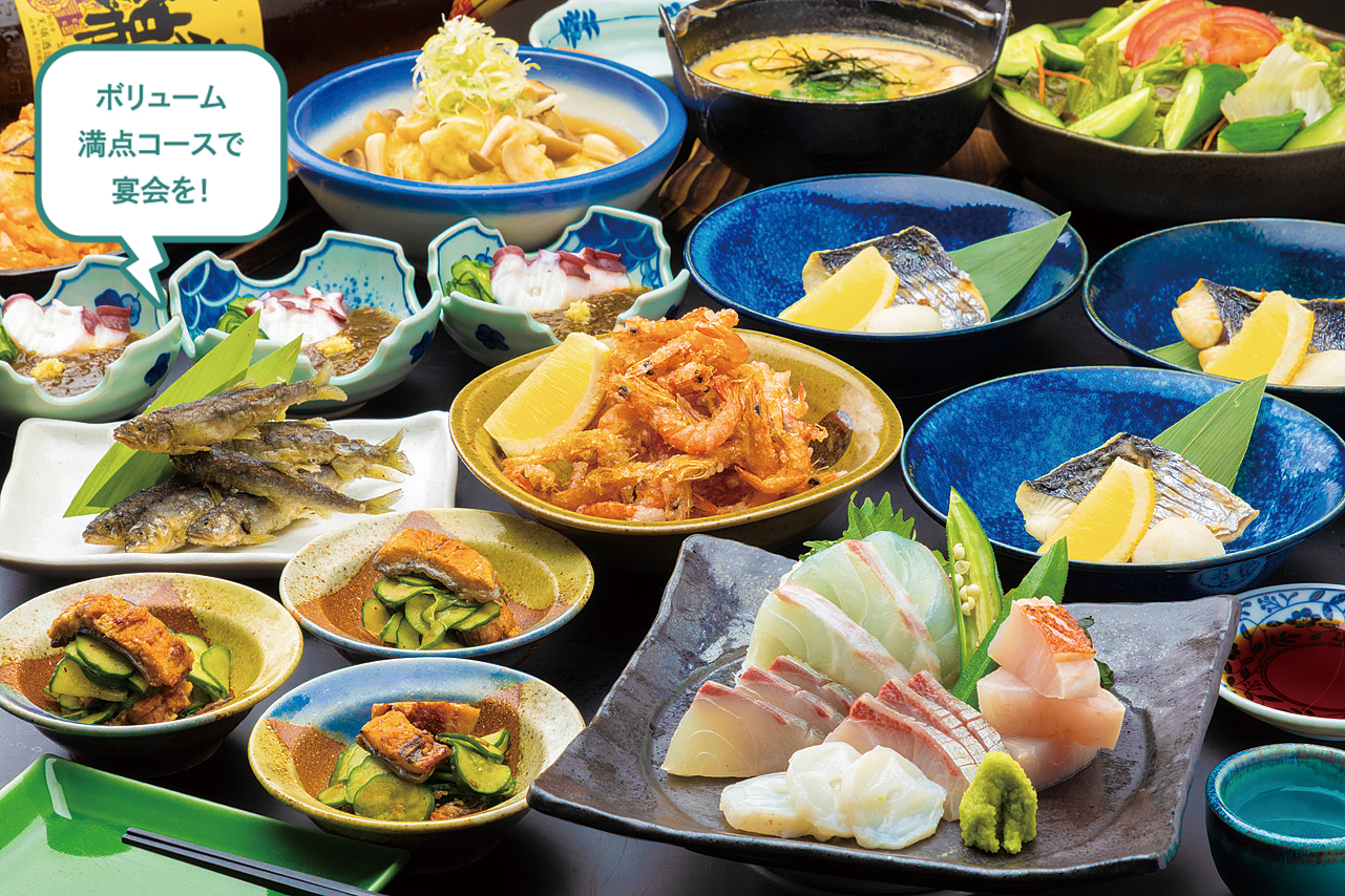 ボリューム満点コースで宴会を！2時間飲み放題込、飛騨プラン税込5,000円全9品のイメージ