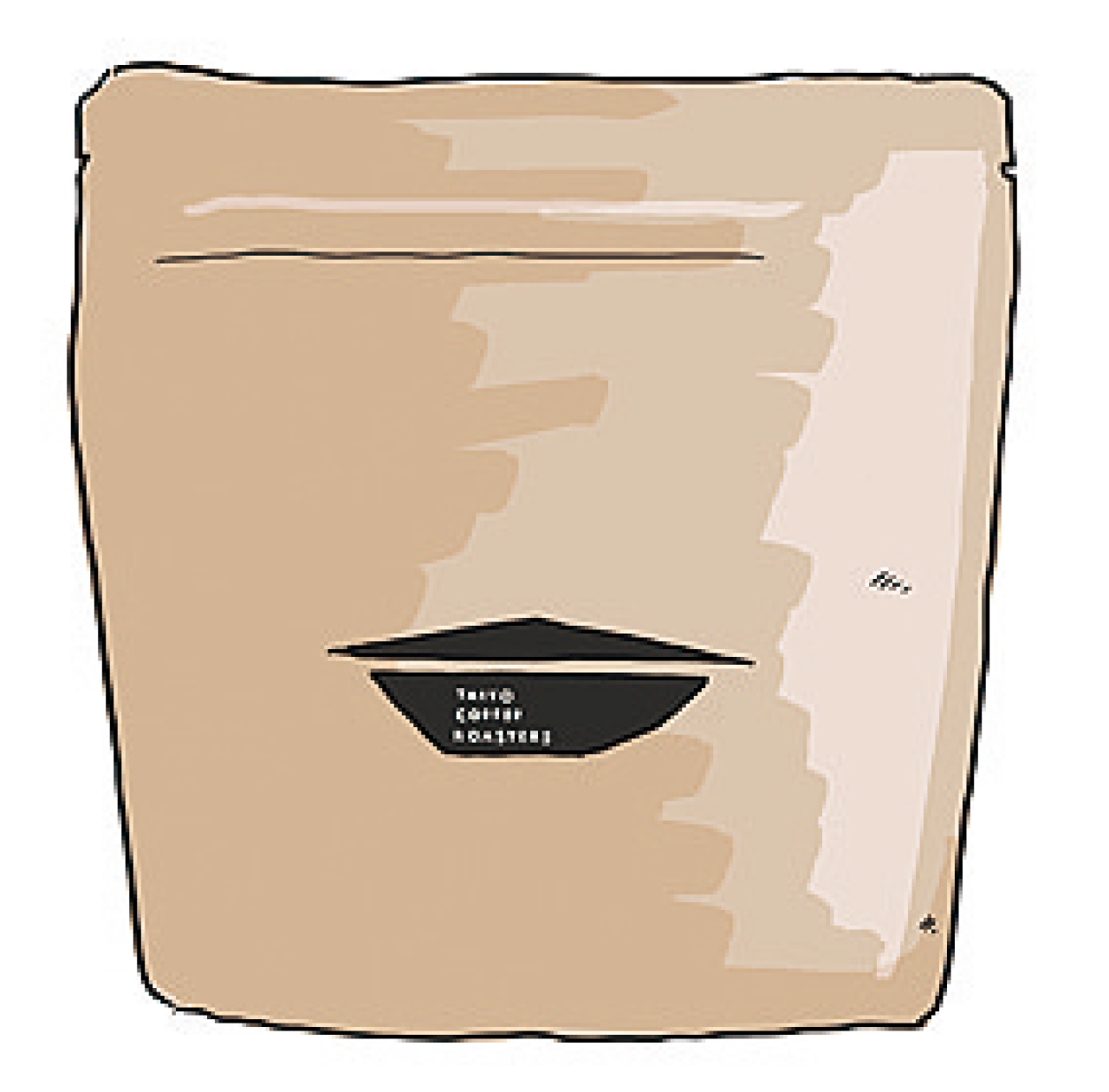 コーヒー豆が入る袋のイラスト