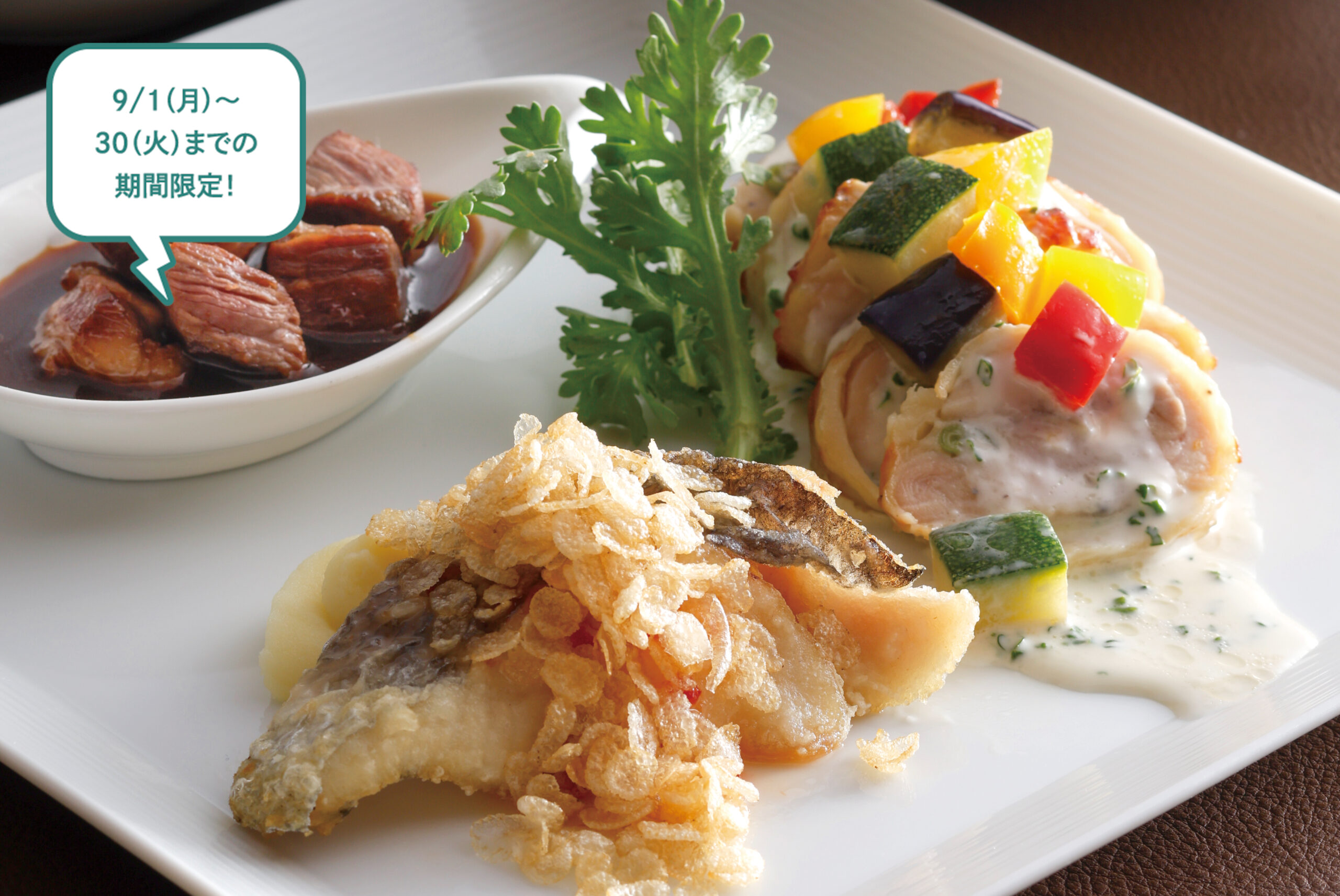 9/1（月）～30（火）までの期間限定!グリーンコートランチ