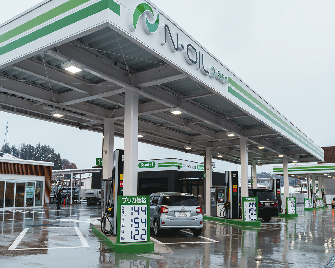 ガソリンスタンドの写真