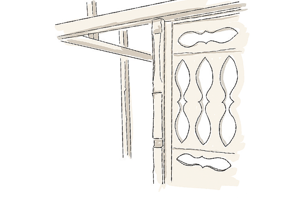 展示スペース「小屋の名は」のイラスト