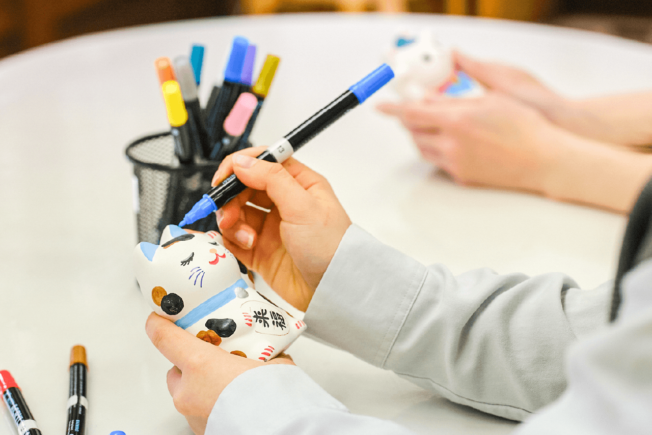 飛騨高山思い出体験館　猫の置物　手作り体験