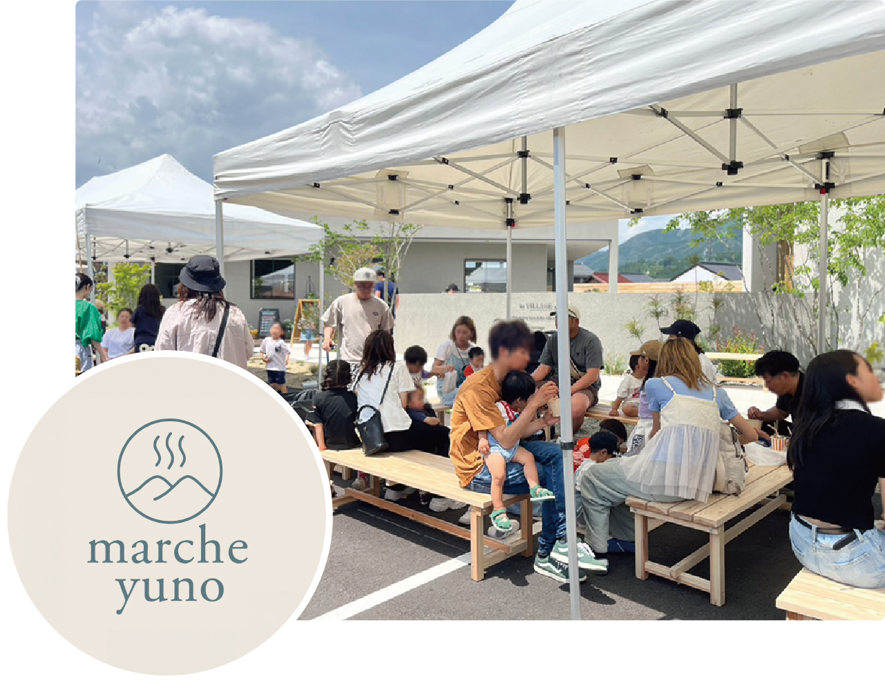 5月と10月の年2回〈to VILLAGE〉にて開催される「マルシェユノ」。地域と人のつながりの場所として、昨年からスタート。